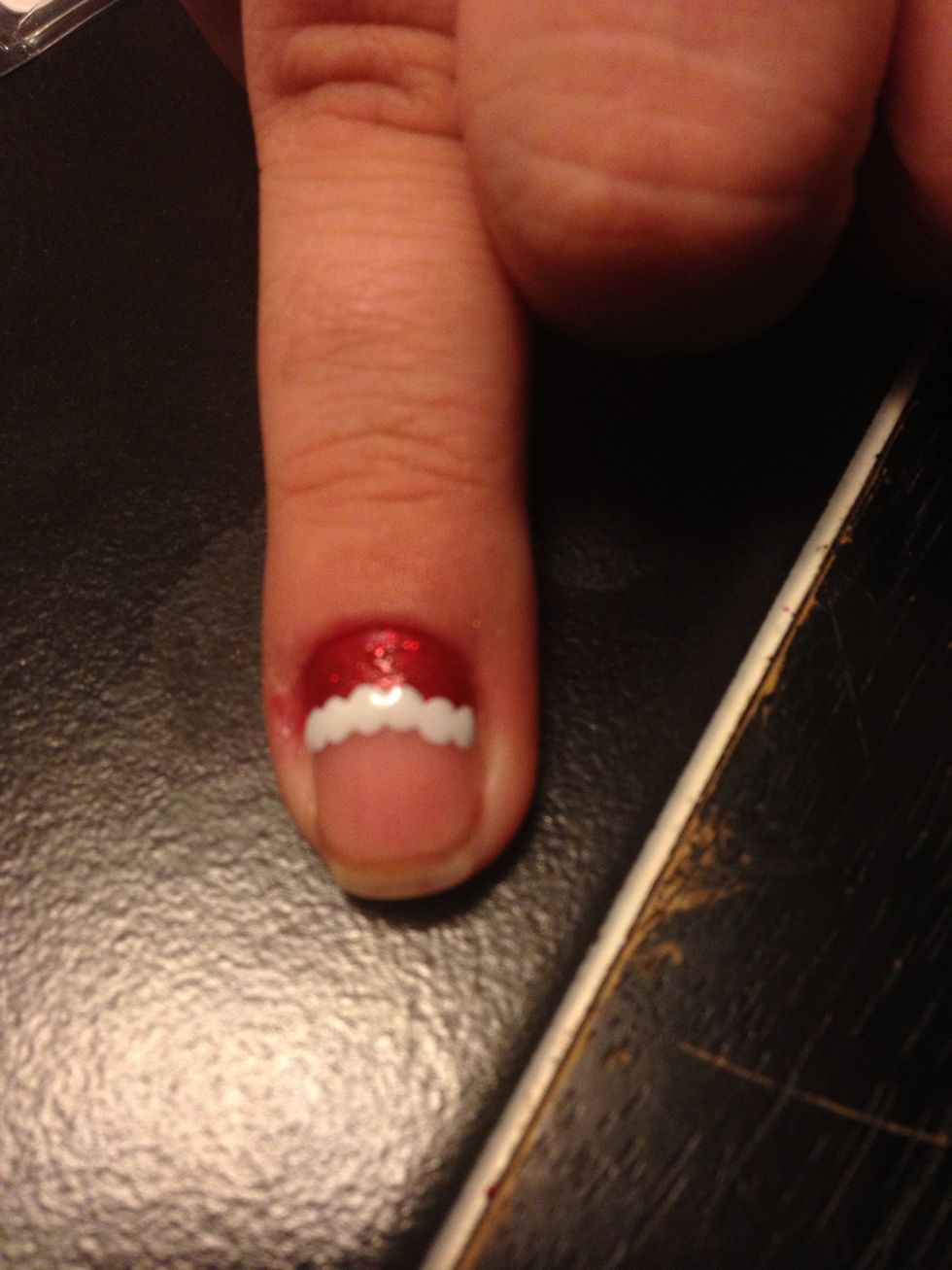 Take a dotting tool and dot across the line