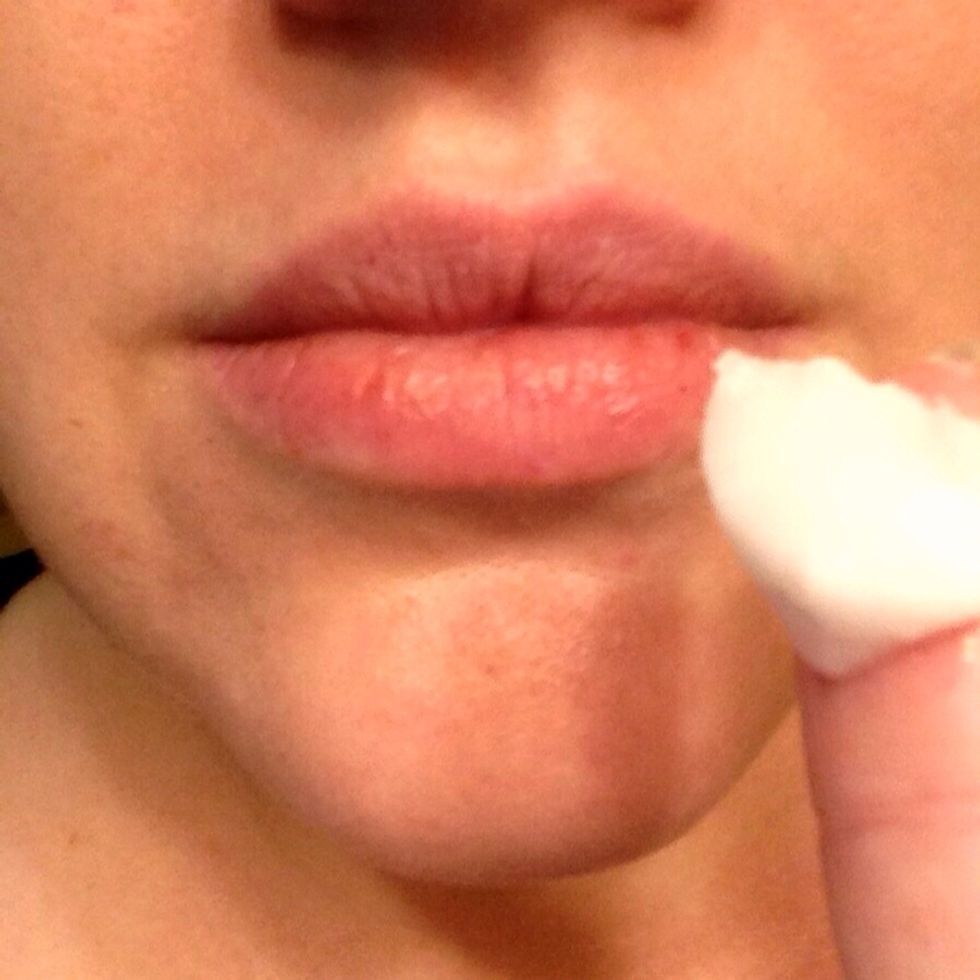 Take a finger tip of scrub and get ready to exfoliate.