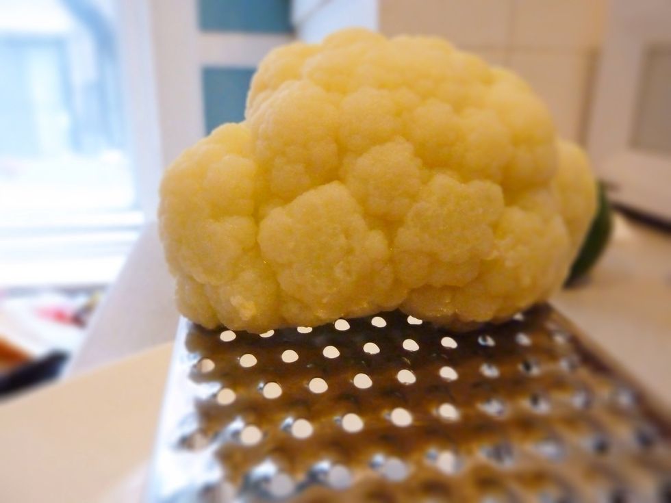 Take a floret and grate away! You can put them in blender too! Personally, I prefer  to grate - I like the texture this way