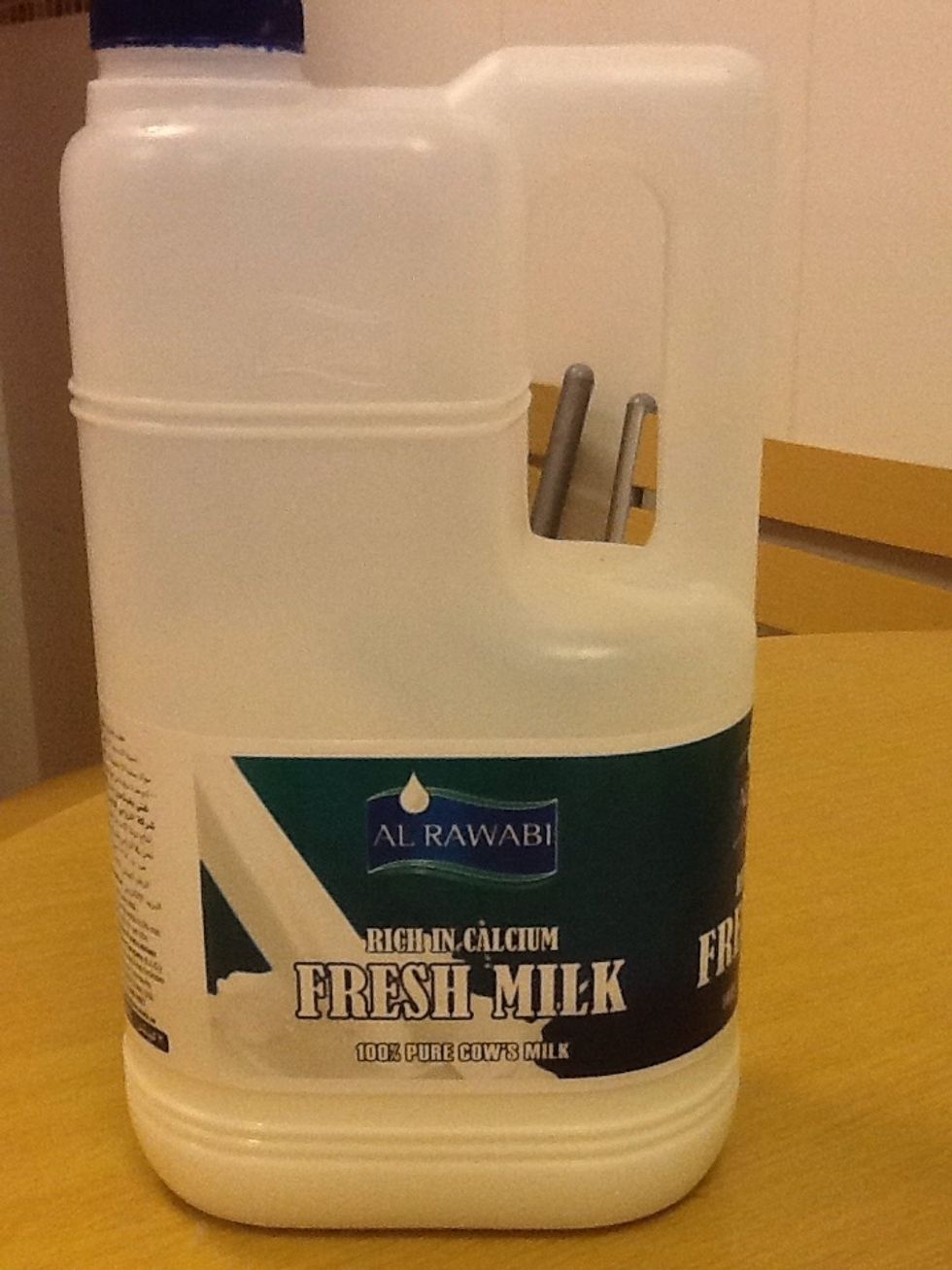 Take a half cup of milk or little lesser than half ..