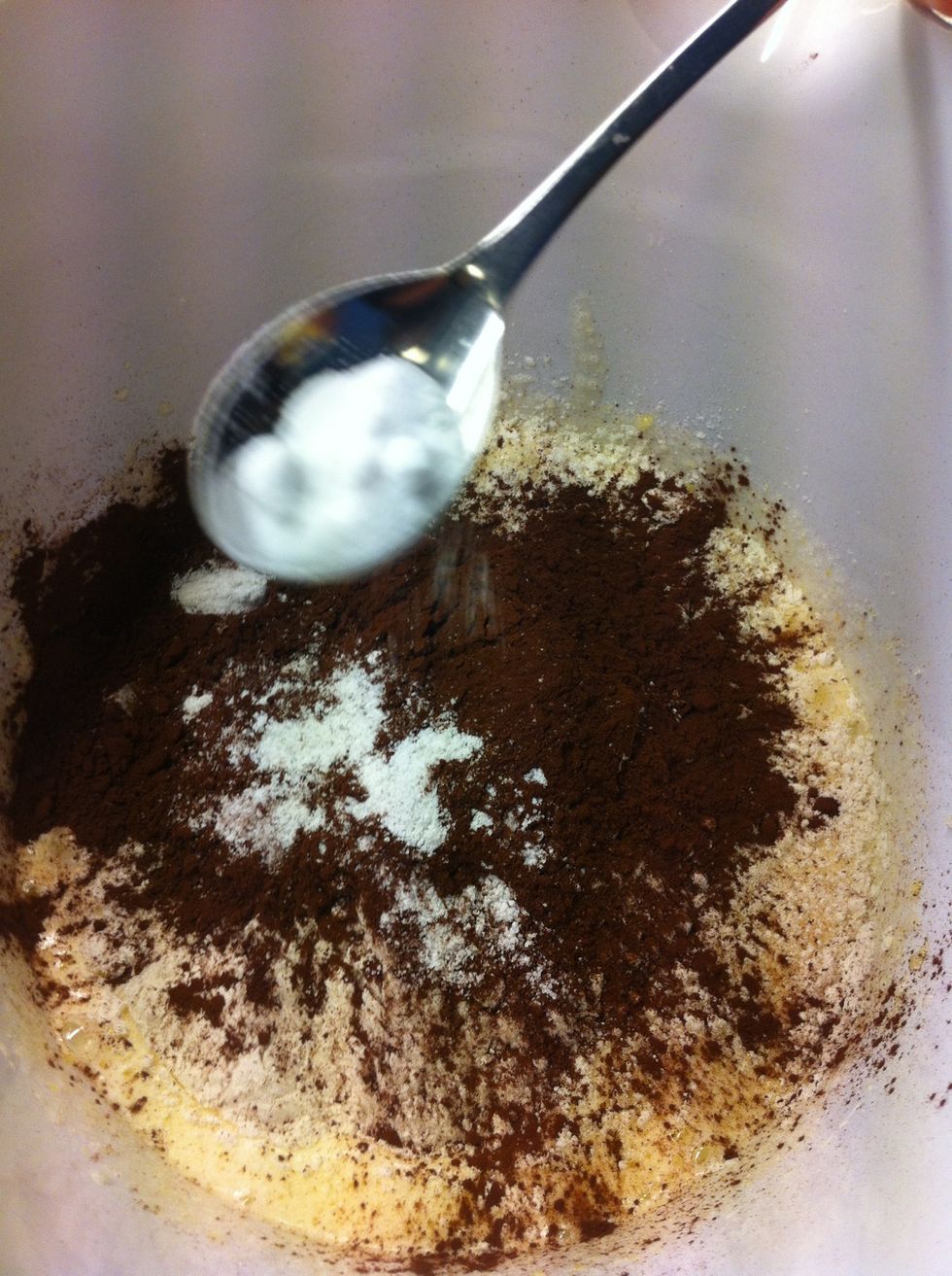 Take a half teaspoon of bakepowder