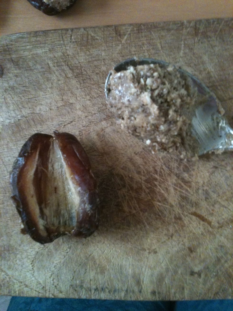 Take a heaping tablespoon of mixture.