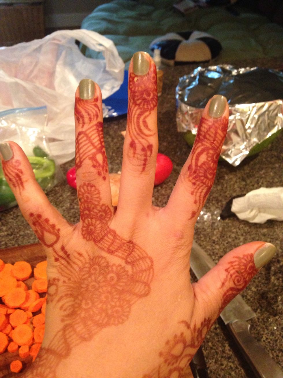 Take a moment to admire your brilliant henna work. My henna artist is better than yours. \ud83d\ude0e