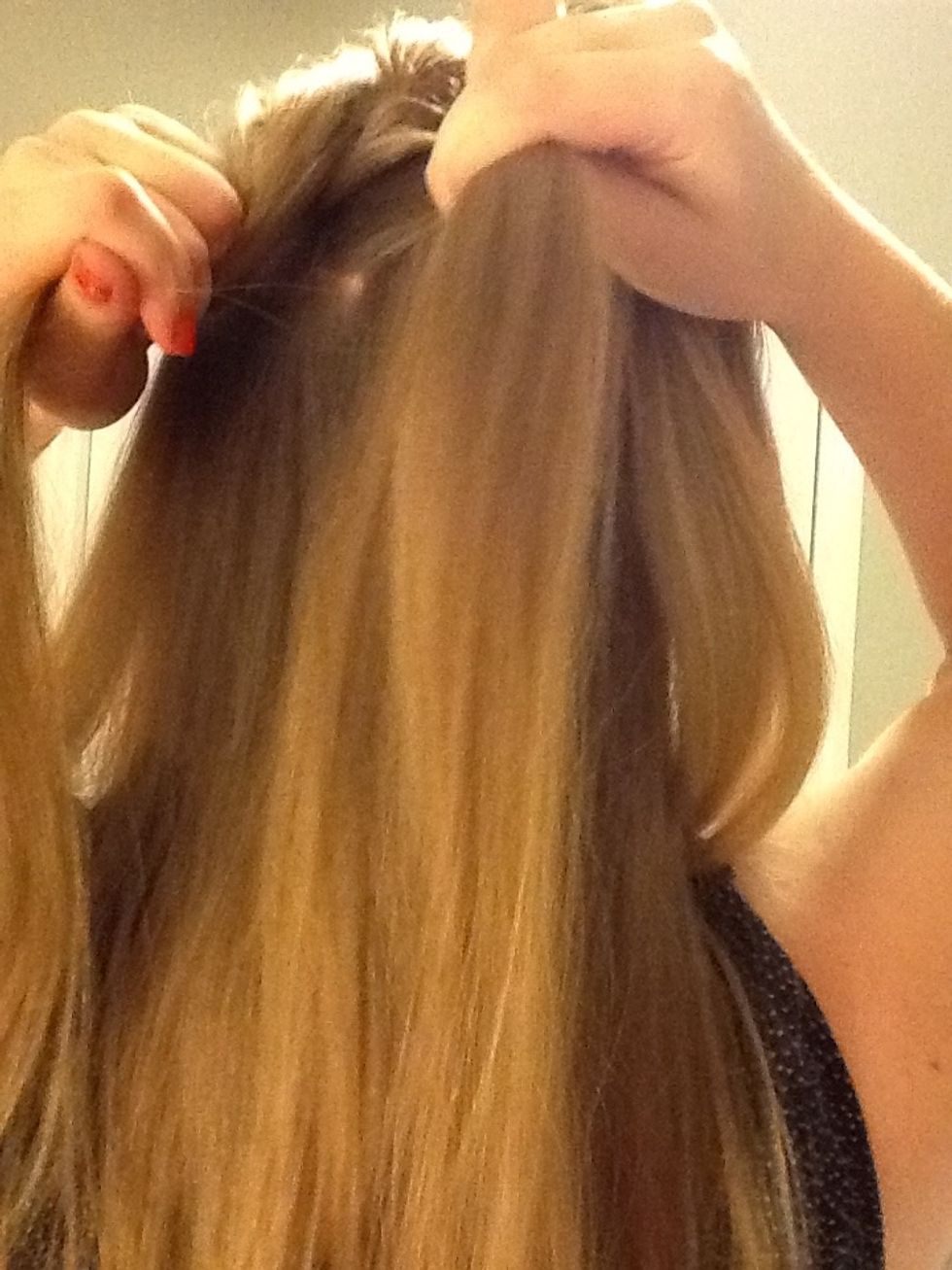 Take a new section of hair the same size as the one you dropped. This is your new right section of hair.