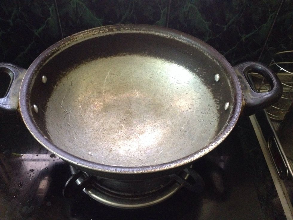 Take a pan and heat it..