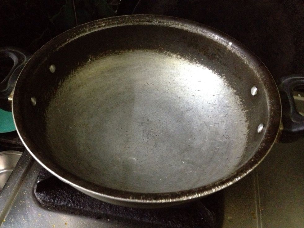 Take a pan and heat the pan with oil in it