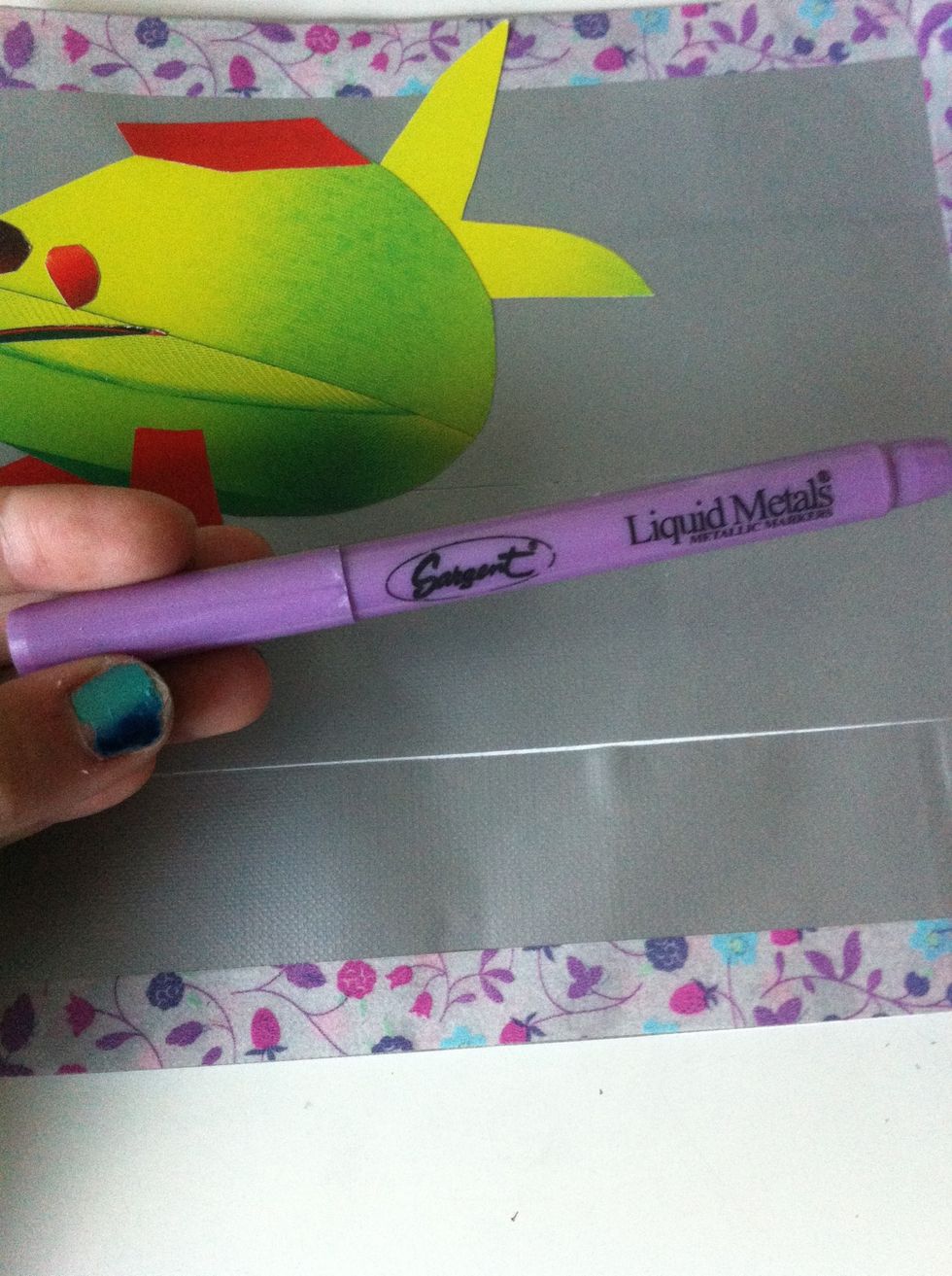 Take a pen.. (mine is a purple metal pen)