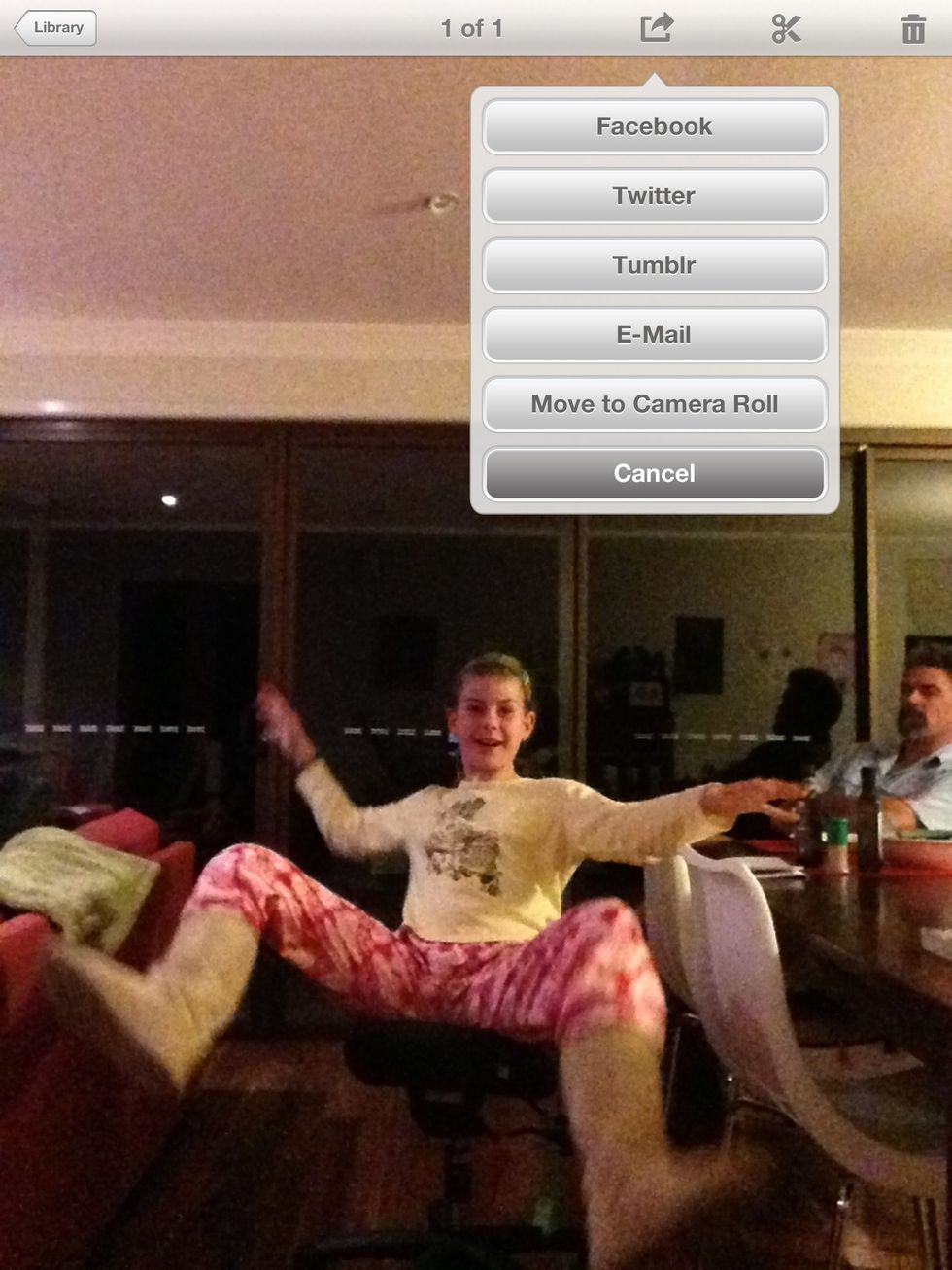 Take a photo to go with your picture. Save to camera roll