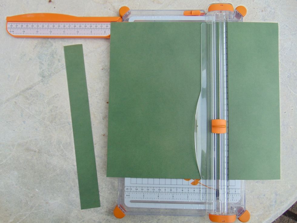 Take a piece of 12"x12" cardstock. Cut to 11"x 7 1/2".