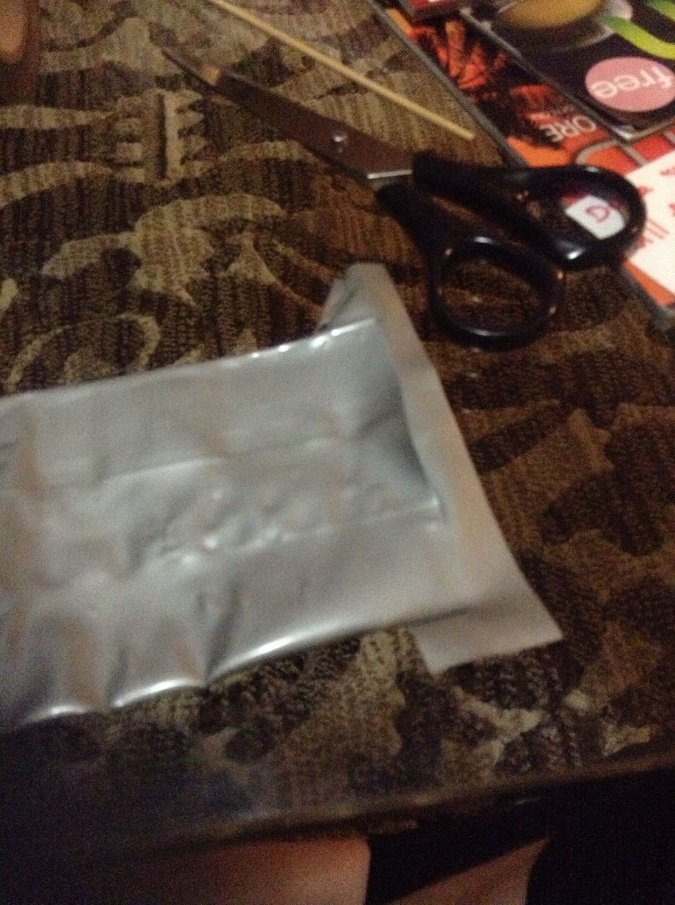 take a piece of tape and stick it on and fold over ONLY ON THE SIDES