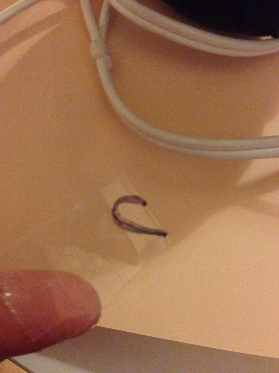 Take a piece of tape, fold it and draw a Half heart