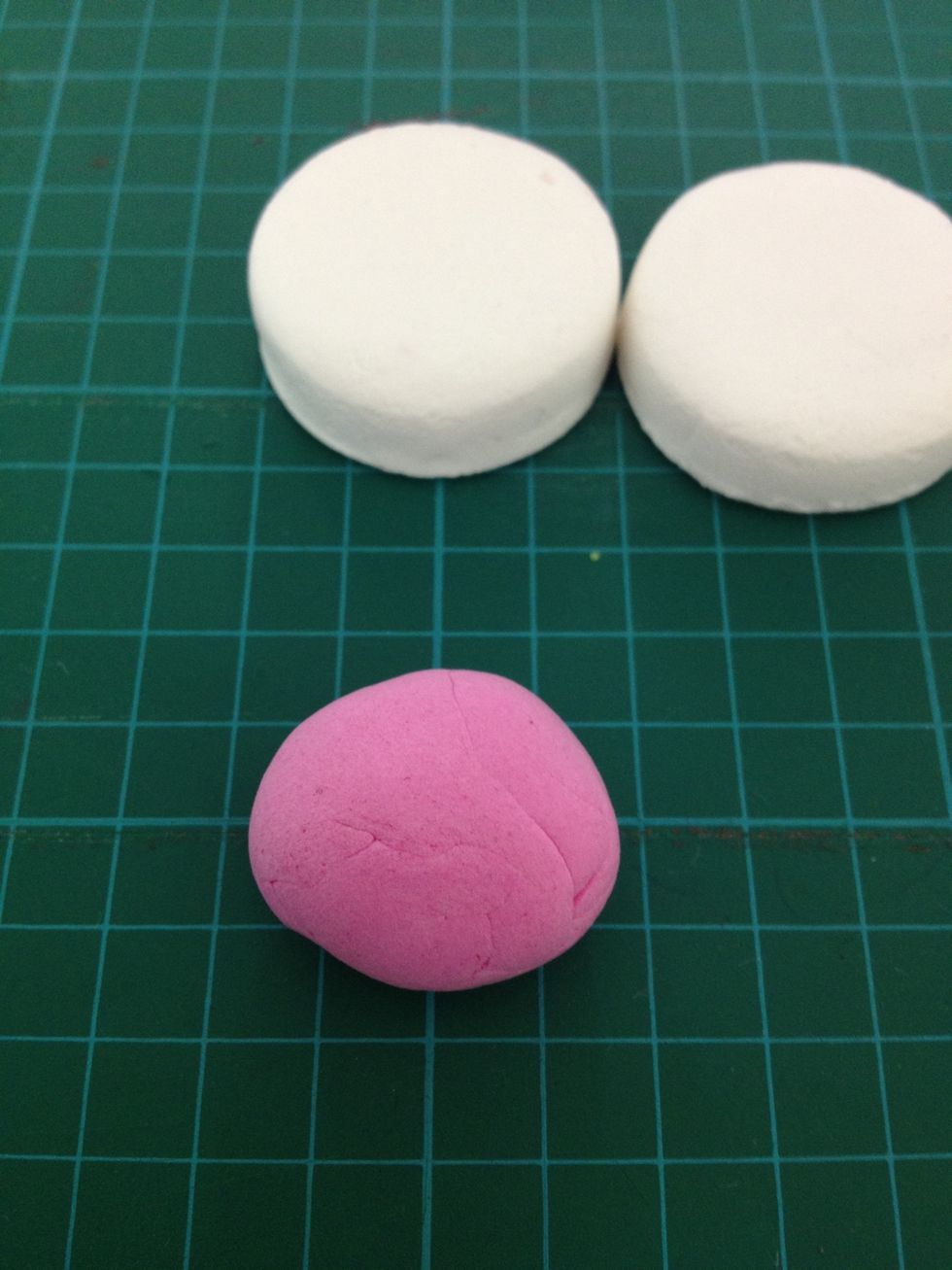 Take a pink clay piece.