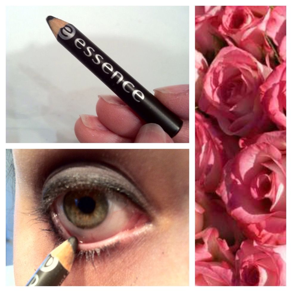 Take a plum colored kajal and paint your waterline.