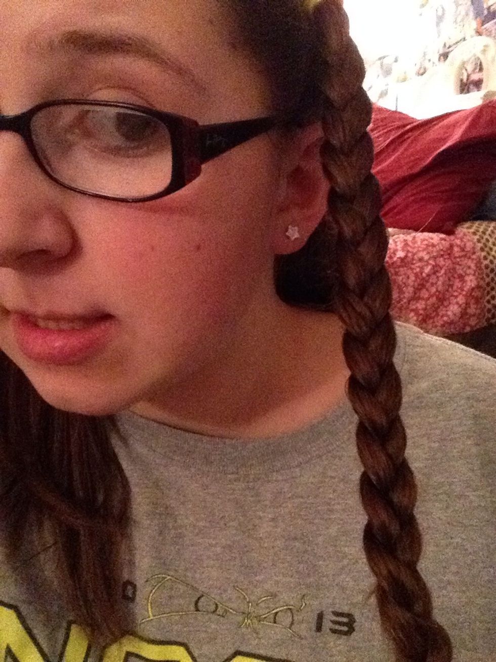 Take a section and braid it tightly