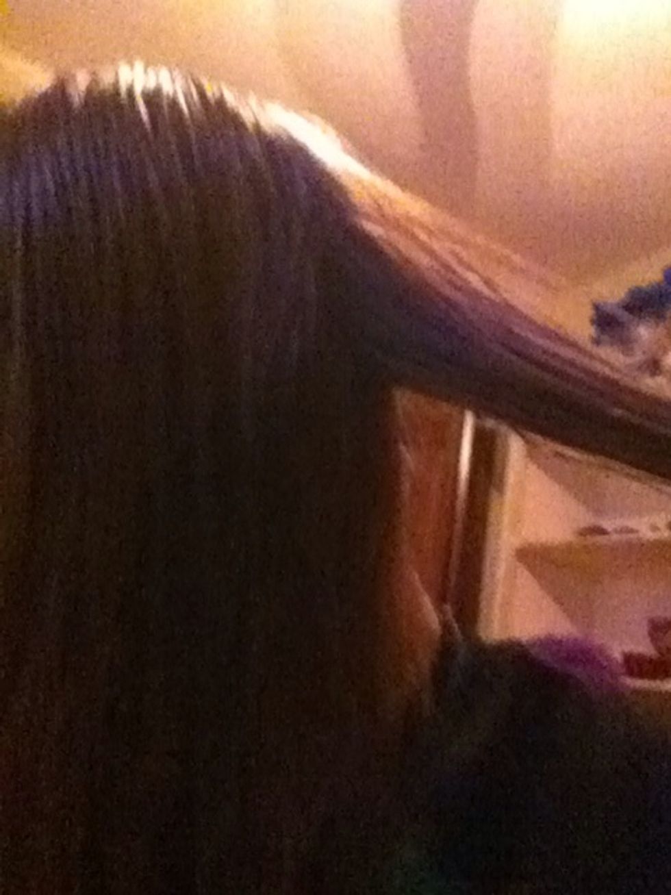 Take a section from the back of your hair