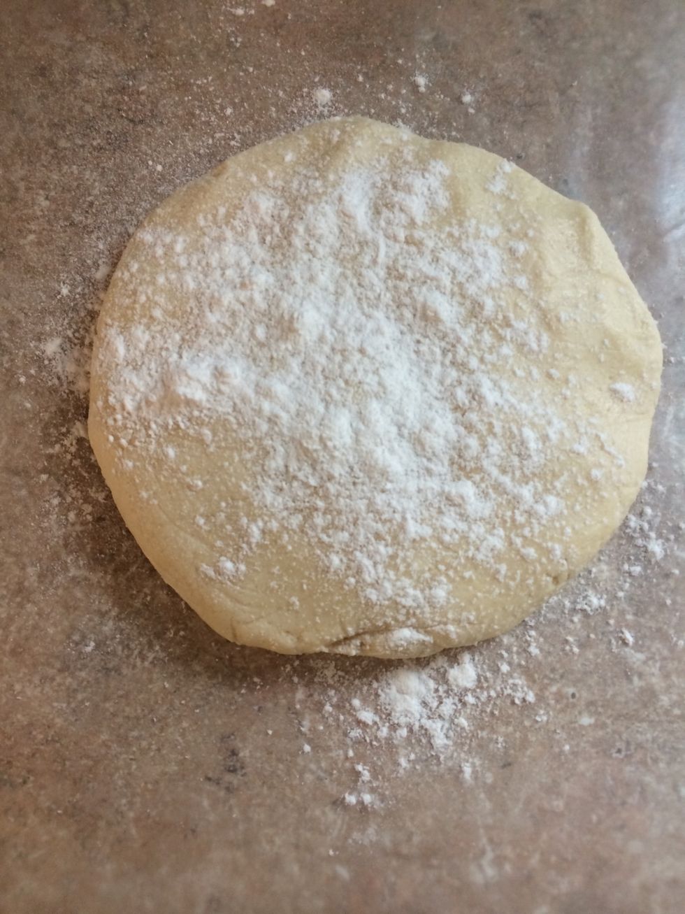 Take a section of dough and roll out - make sure to use flour to avoid sticking - don't make it too thin or the cookies will be hard and crunchy