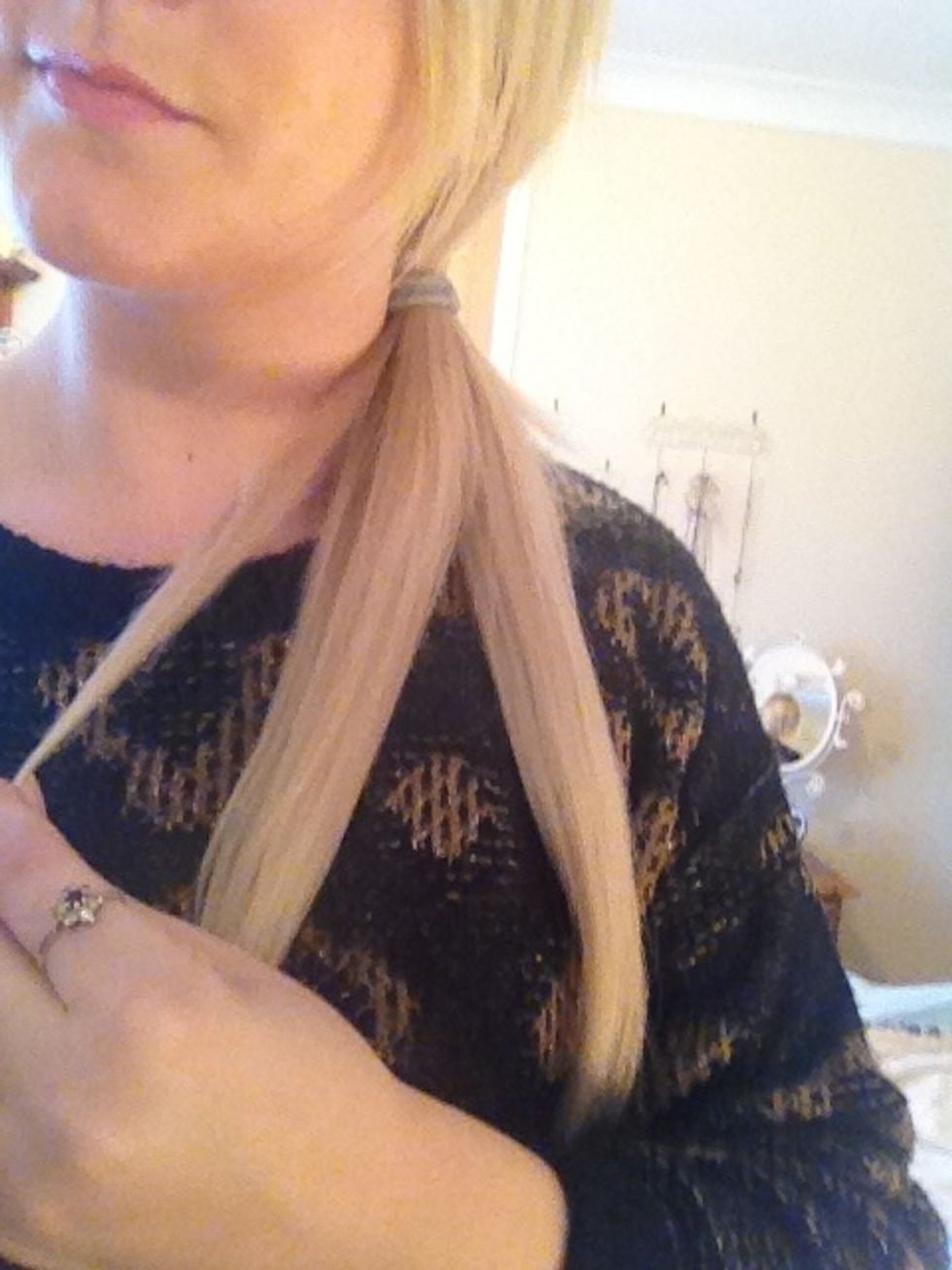 Take a small amount from the outer side of one of the sections