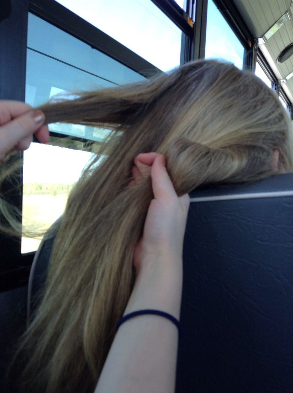 Take a small section on the outside of the other part