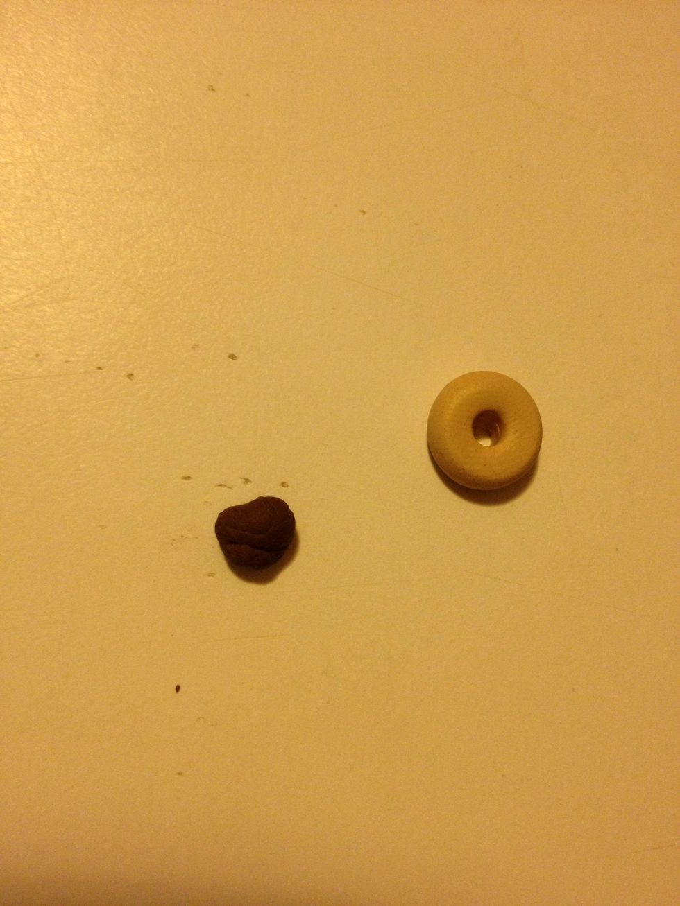 Take a smaller ball of brown clay...