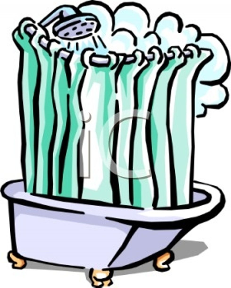 Take a soothing shower. Again, dim the lights and play peaceful music. Try using subtle scents on yourself that can calm your body and mind.