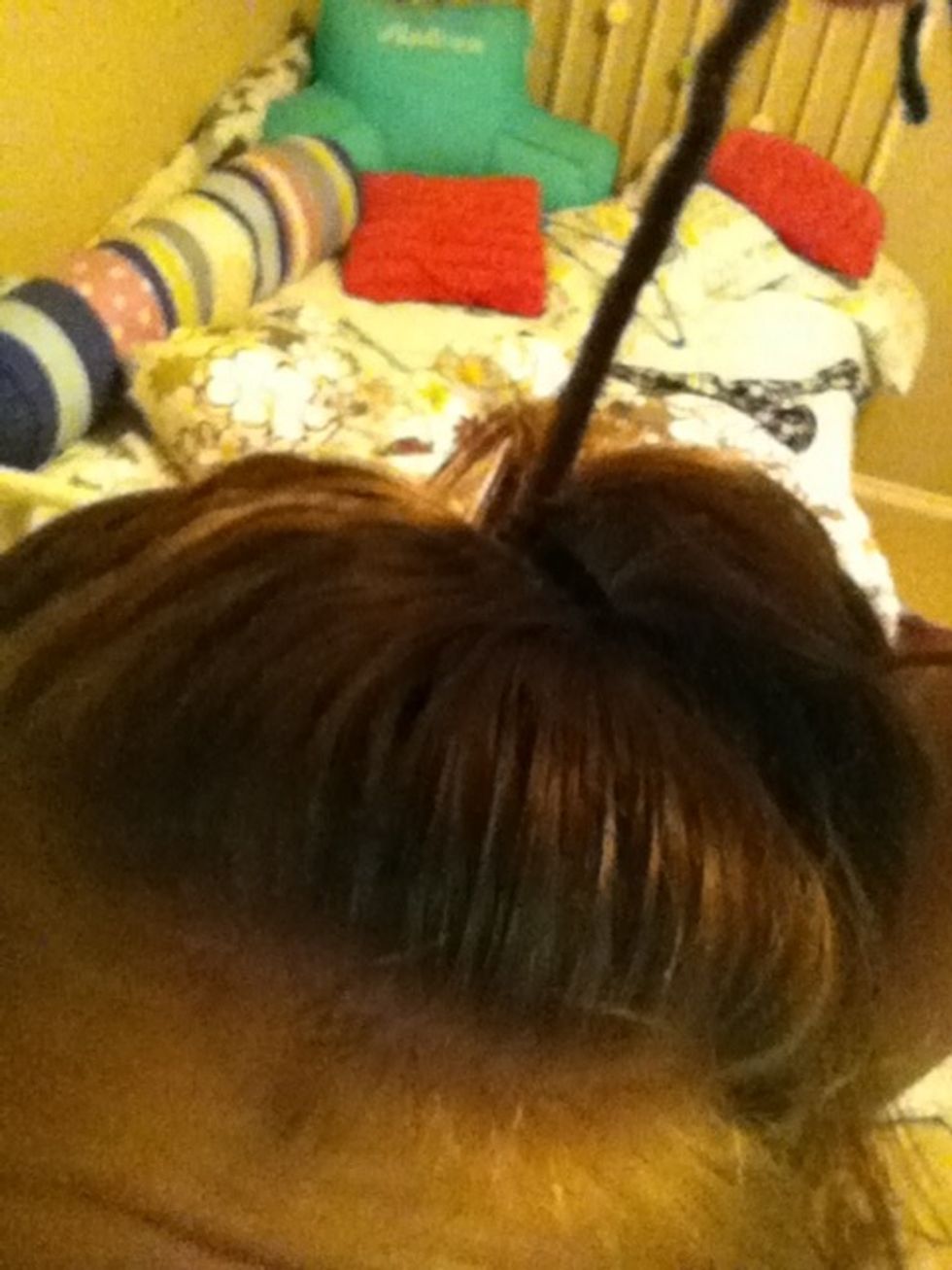 Take a stand of hair and twist it a little bit