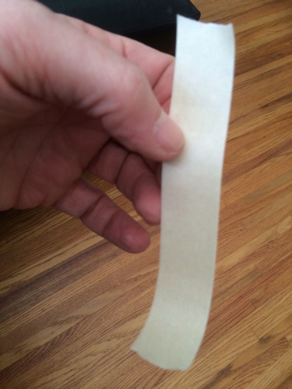 Take a strip of masking tape ....