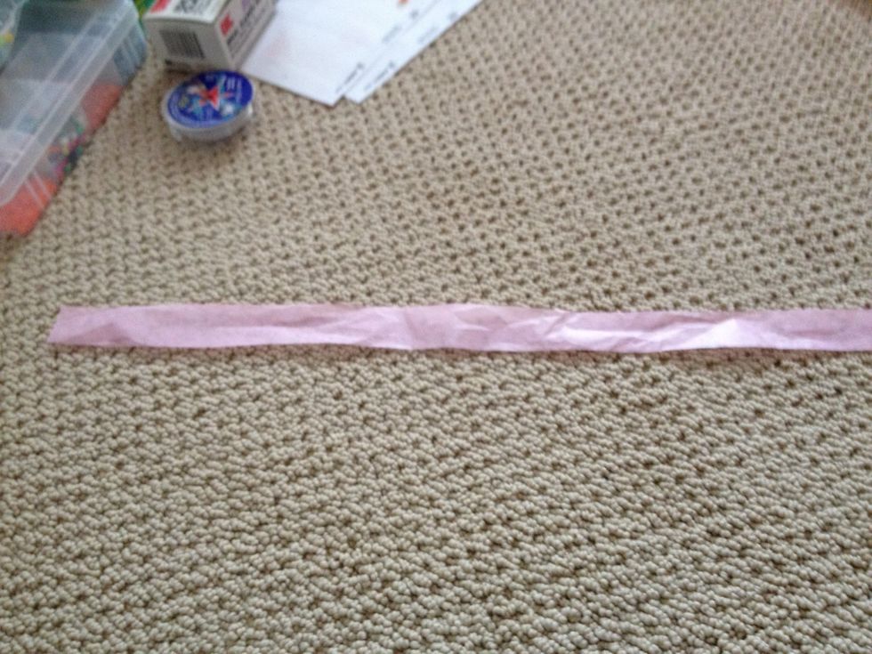 Take a strip of tissue paper and crinkle it up