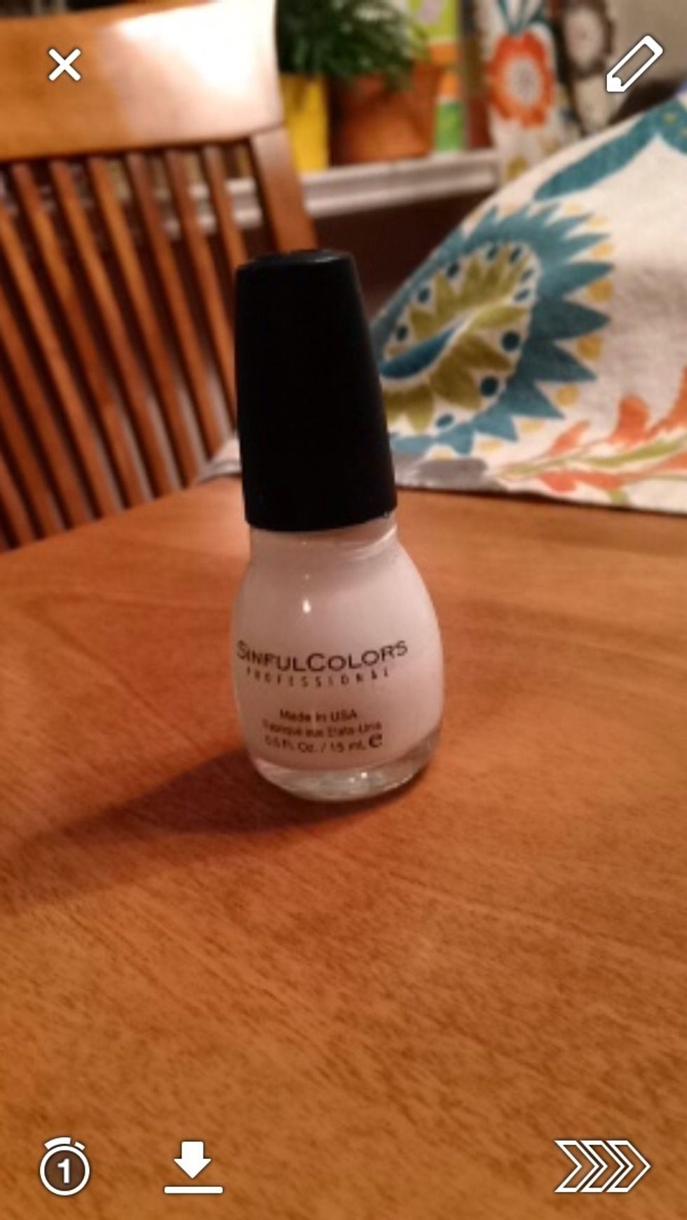 take a white polish (SinfulColors: Snow Me White)