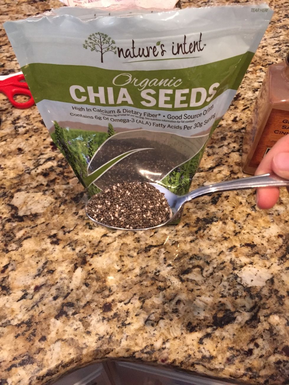 Take about a teaspoon of chia seeds