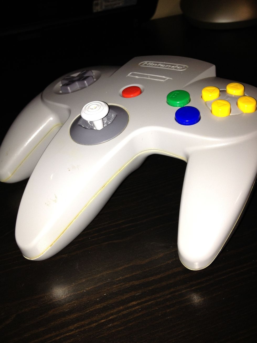 Take an old Nintendo 64 controller. I used a broken one I had that was lying around.