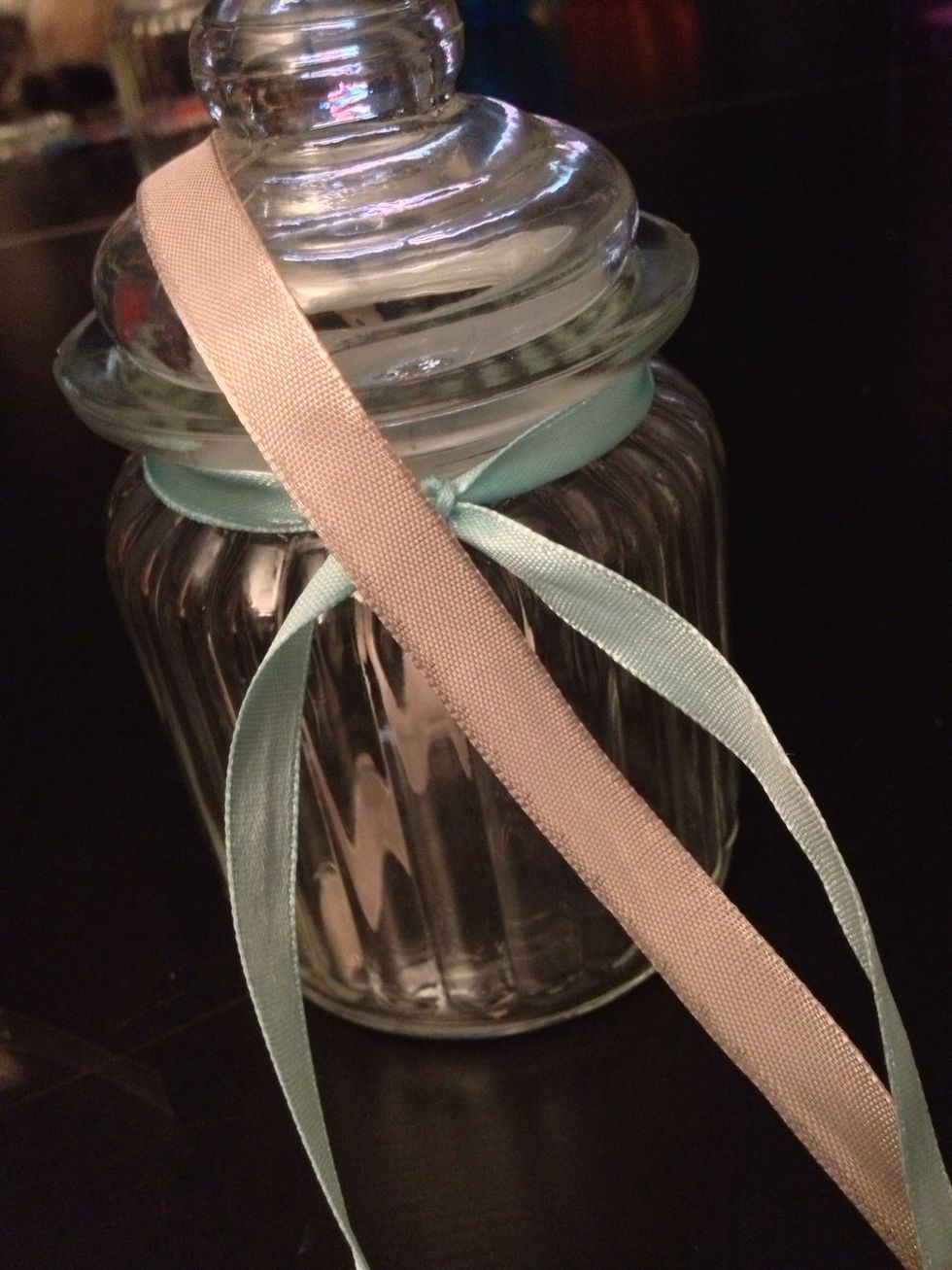 Take another color of ribbon.