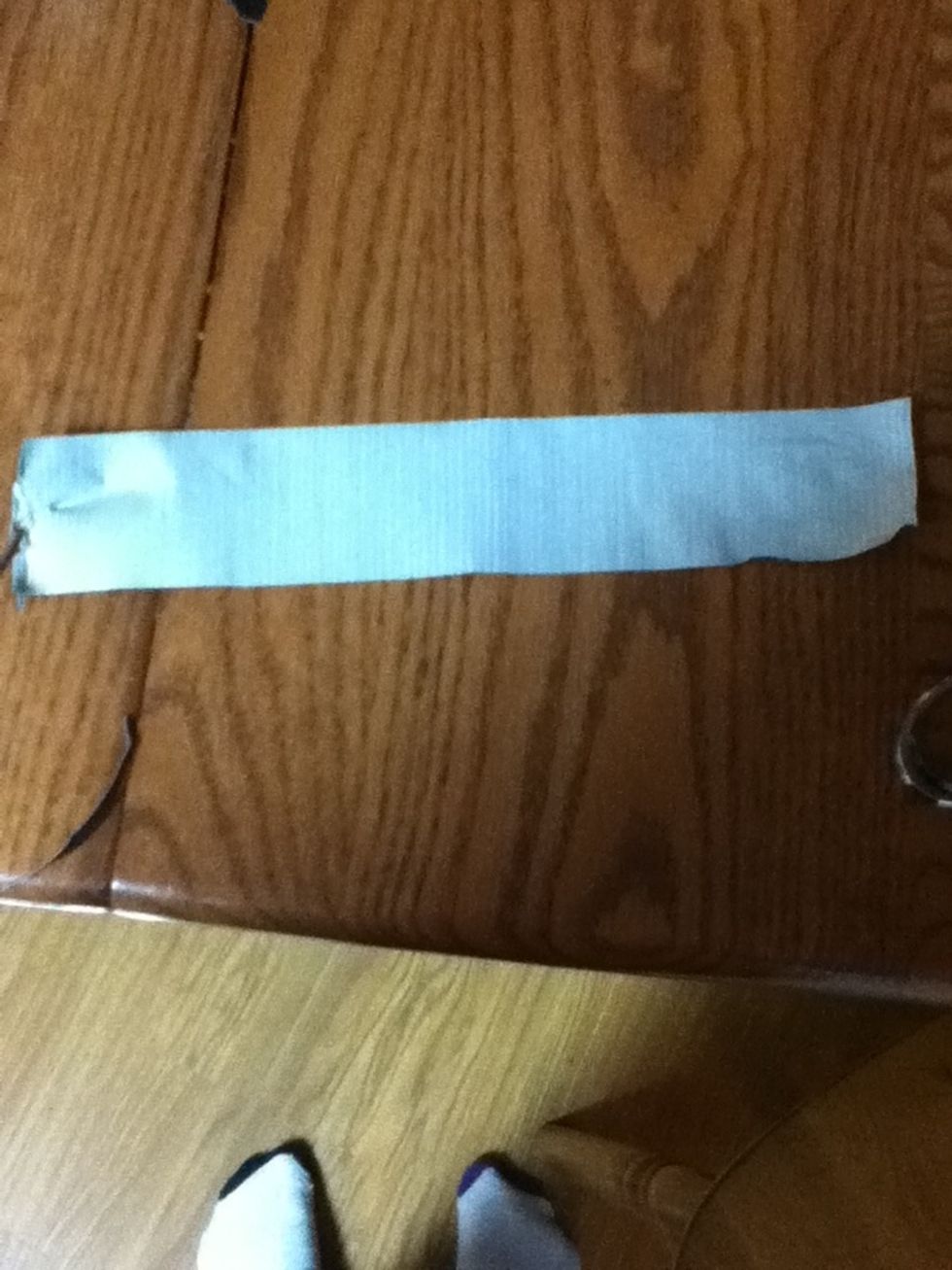Take another eight inch piece of the second color