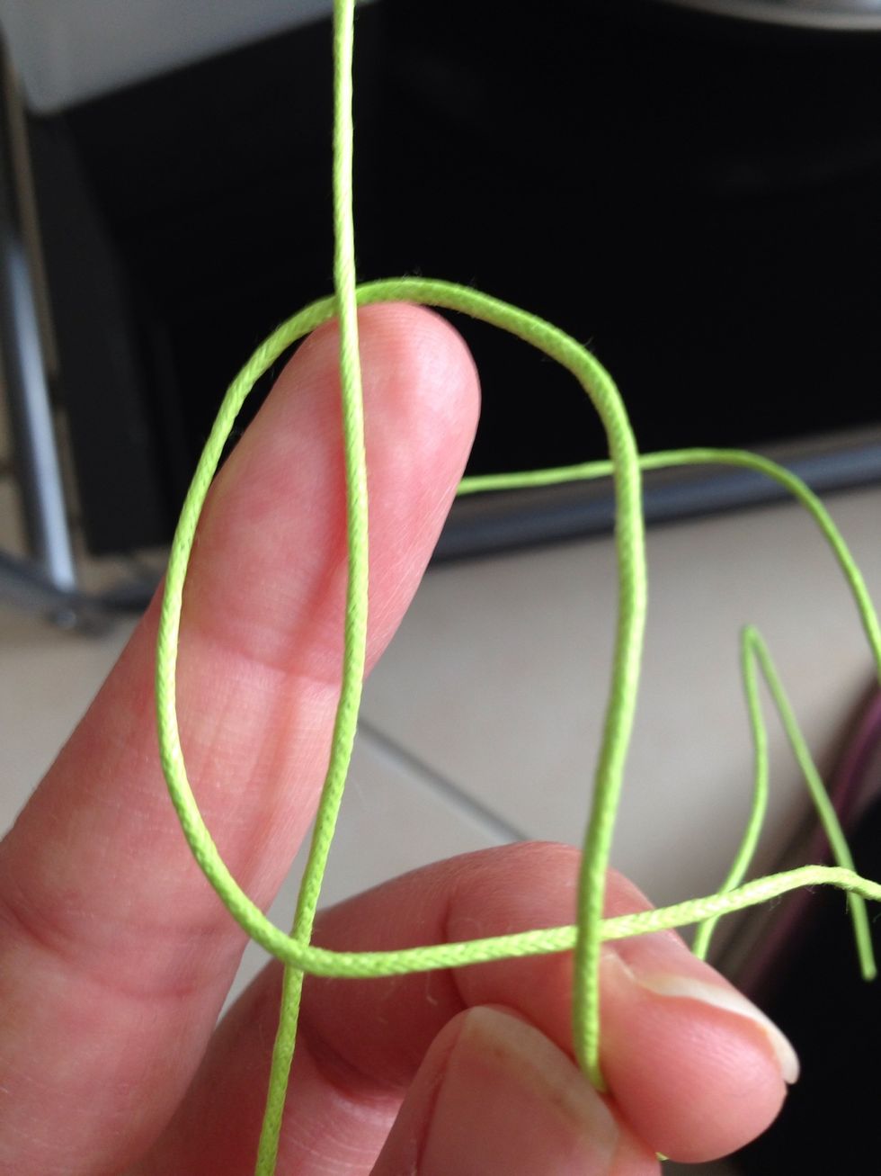 Take another rope and make knots. Just follow the steps above. At the pictures