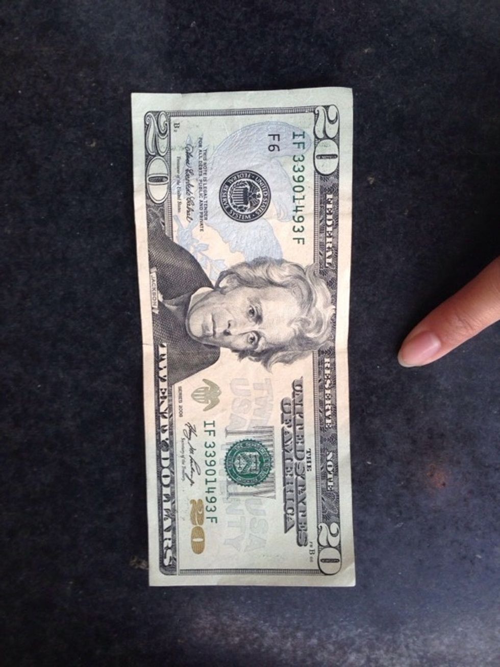 Take any money US front or back depends on what side u want - im using face up