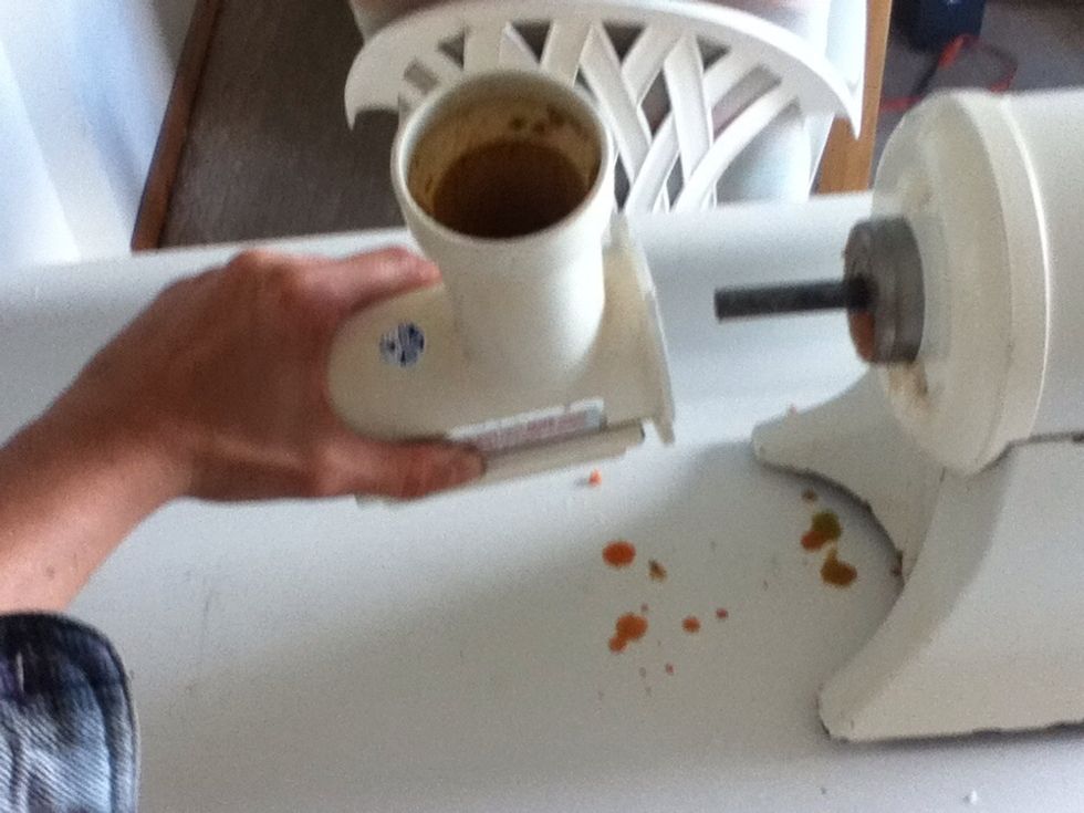 Take apart your juicer for cleaning.