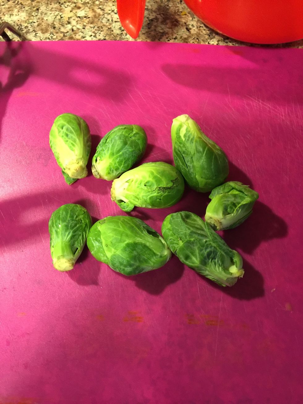 Take as many brussels sprouts you want to cook. I took few since i was cooking only only for me and hubby.