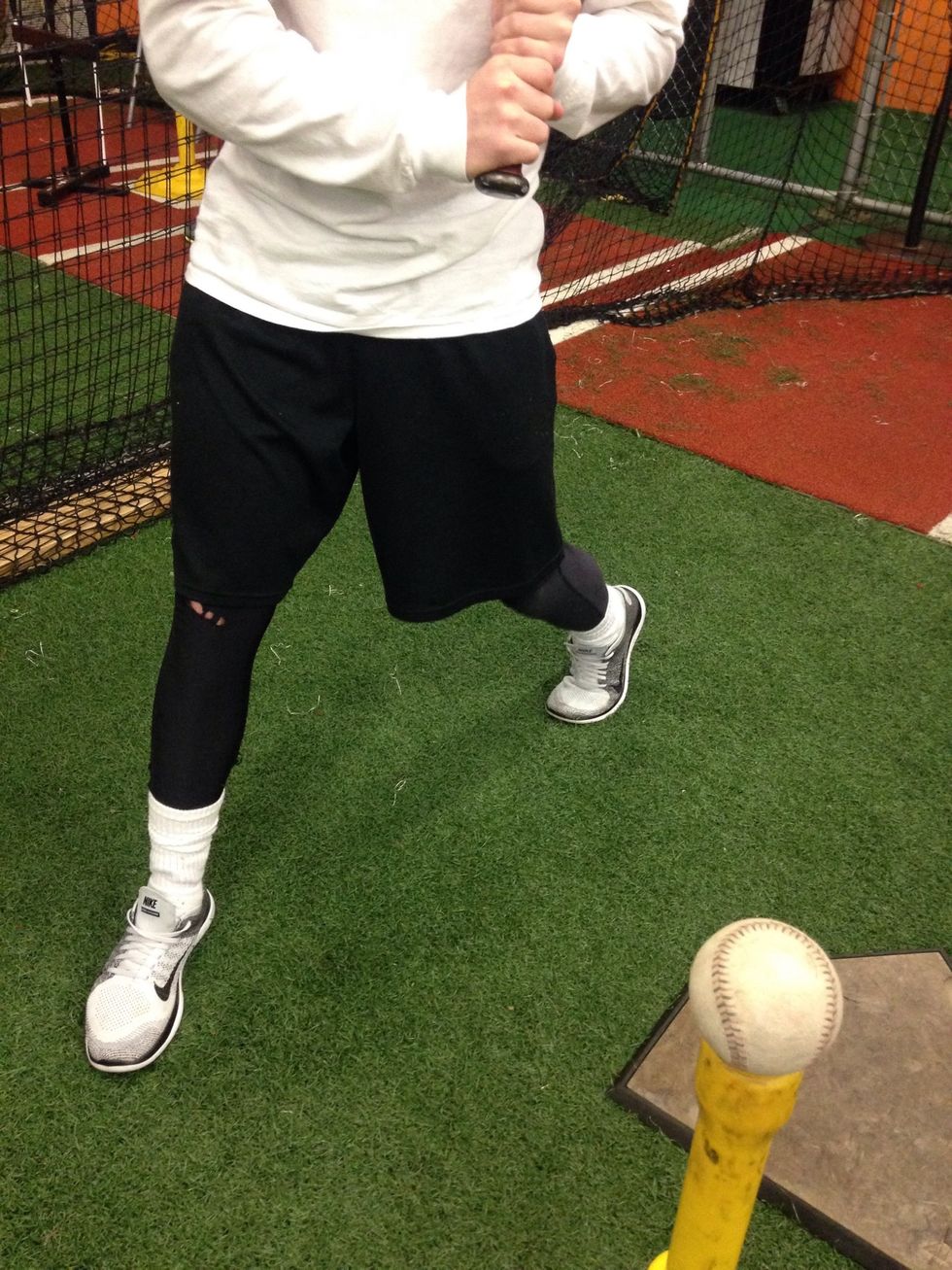 Take back knee and drive to front knee.