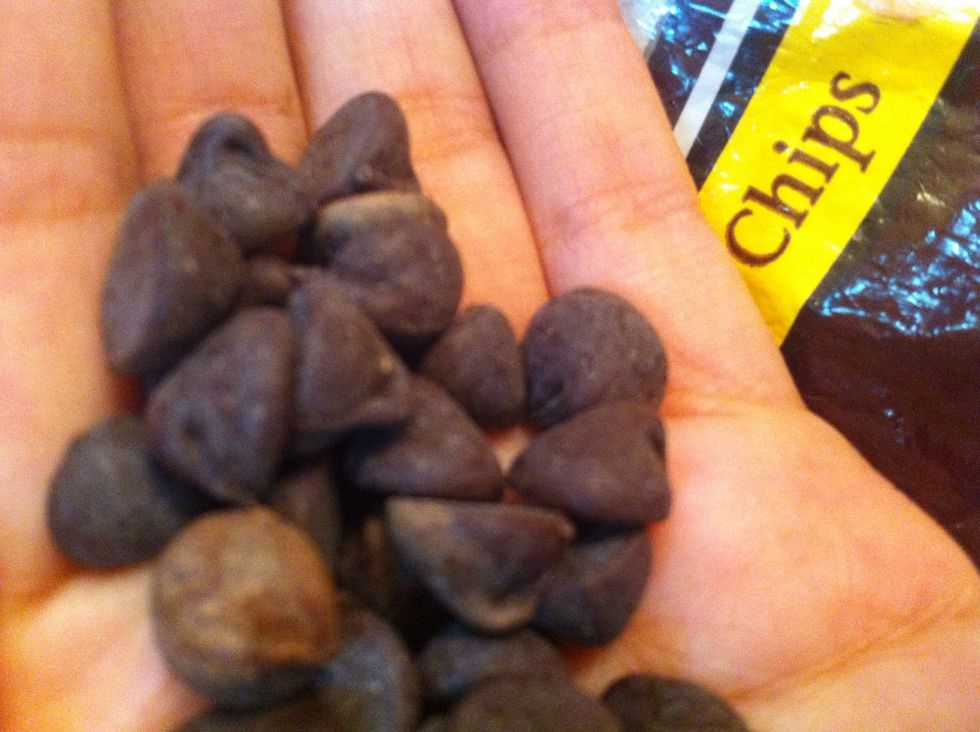 Take chocolate chips semi sweetened or sweetened, light or dark. Any you prefer.