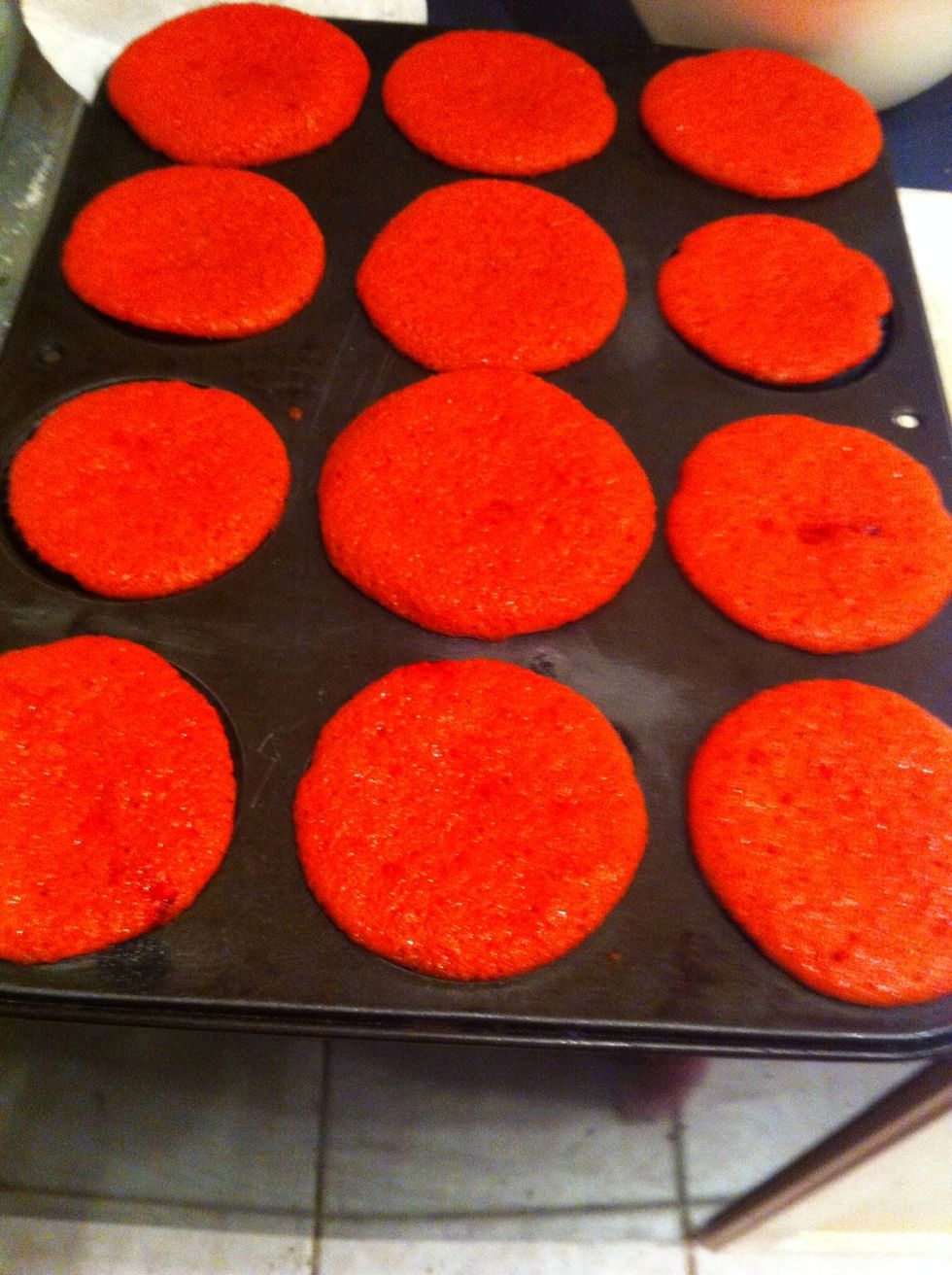 Take cupcakes out and let cool, then you may decorate  or just eat their delicious colour. Delightful