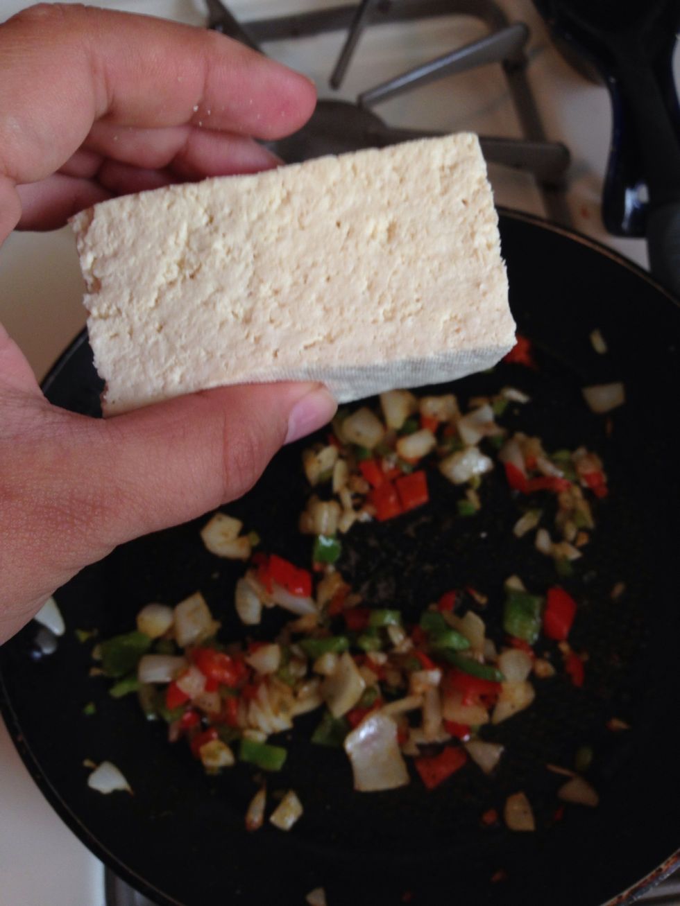 Take Drained out tofu