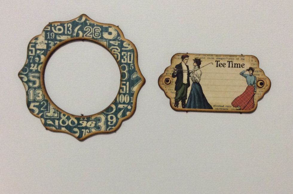 Take frame from Good Ol sport chipboard 1 pack, tag from Good Ol sport chipboard 2 pack and ink edges if desired.
