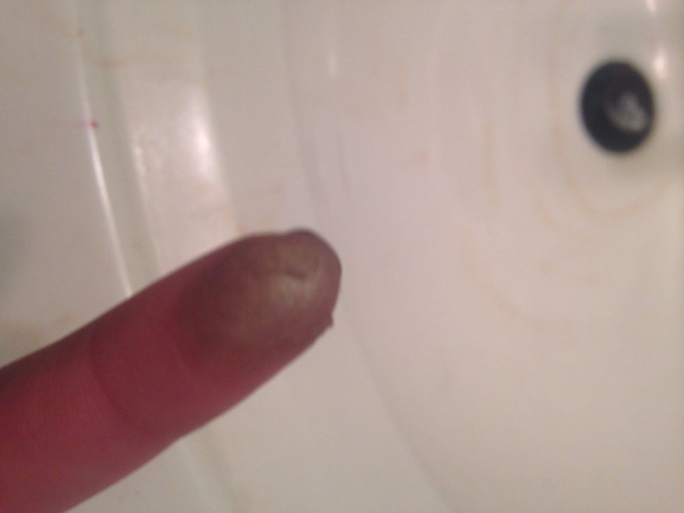 Take grey and put it in the middle of your eye and blend