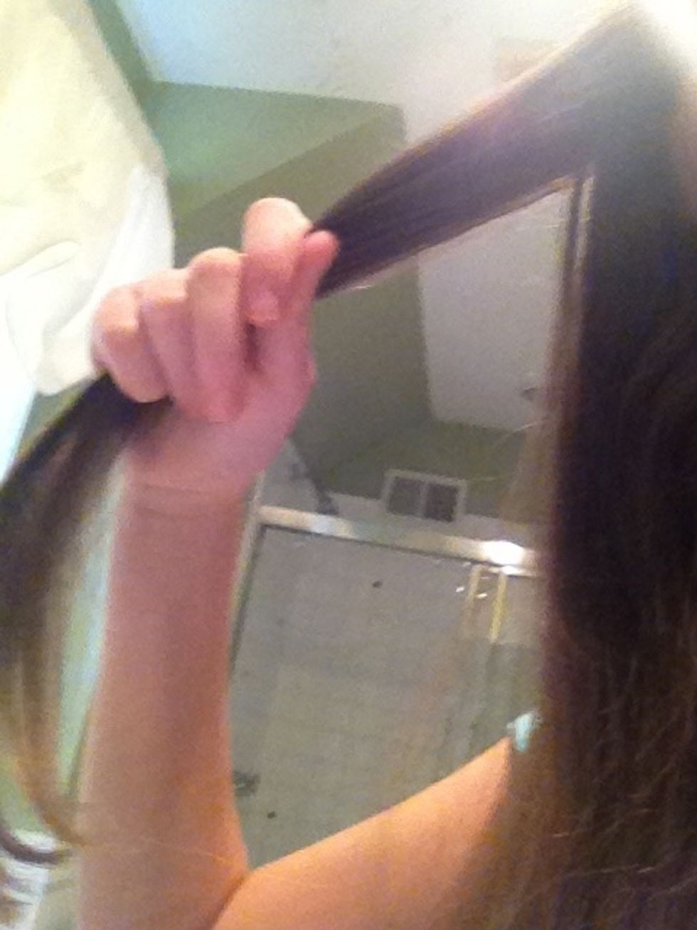 Take hair to side