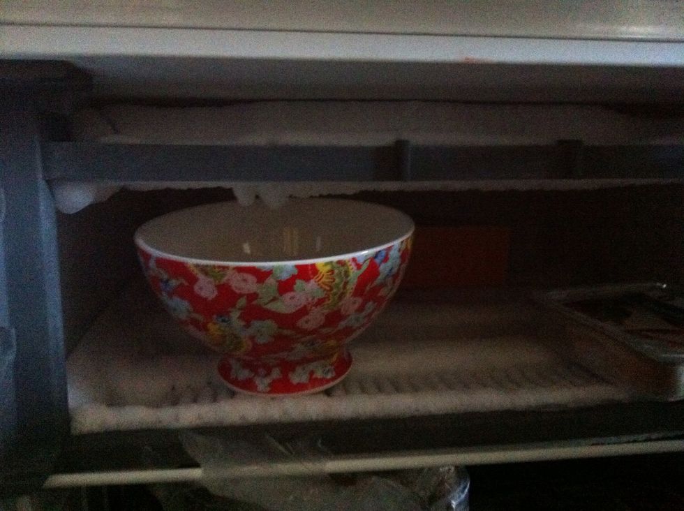 take it into the freezer, in 30 min.