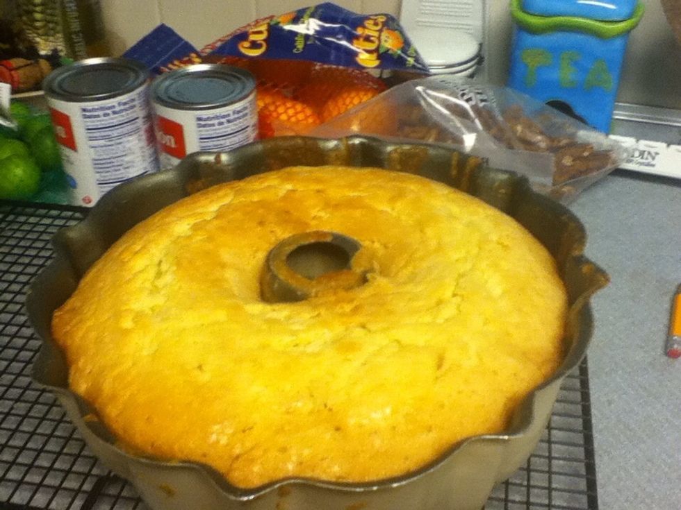 Take it out of the oven and let it cool for about 10 minutes