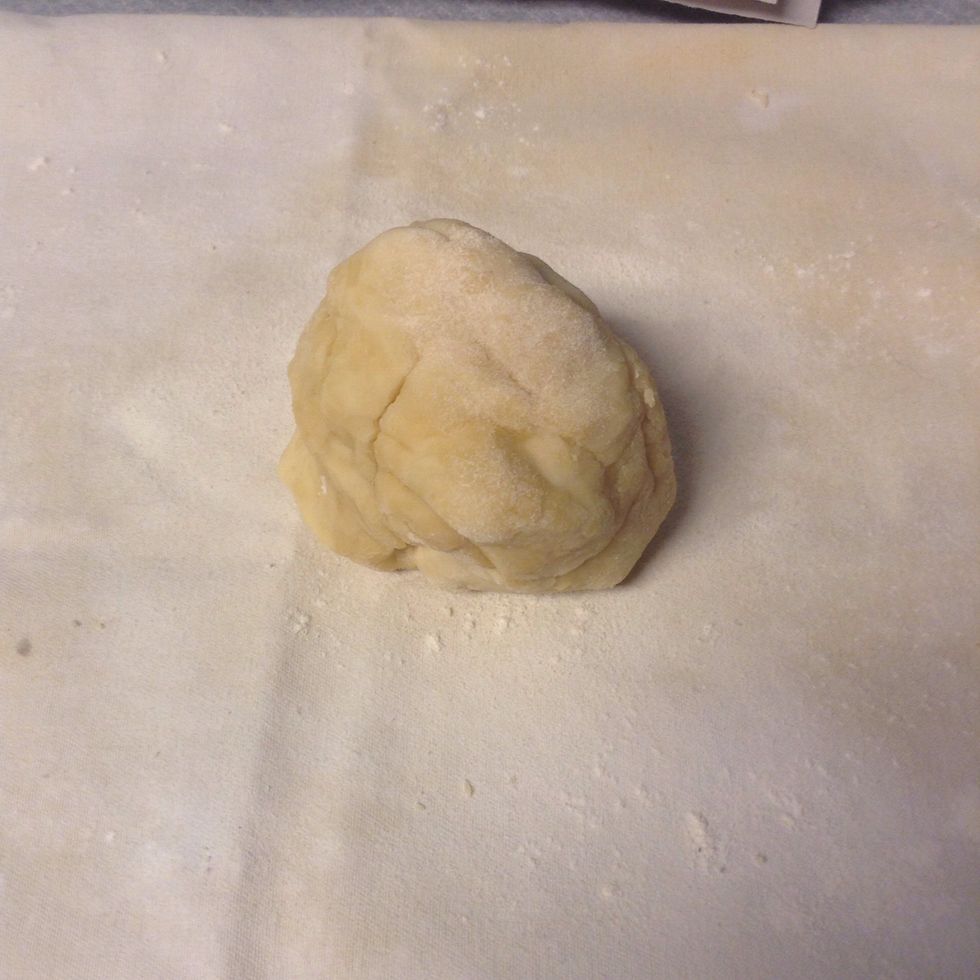 Take off a chunk of dough.