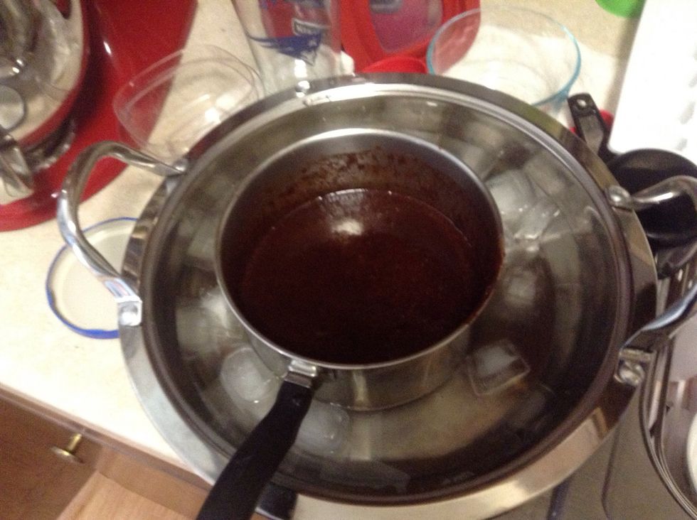Take off heat and add to ice bowl
