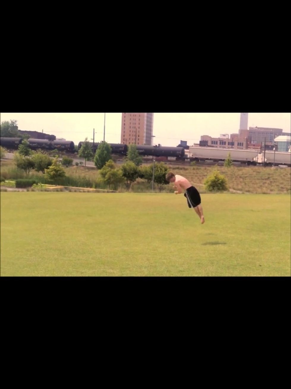 Take off: Instead of the spin and flip being one motion, divide them into 2. You probably don't do this with your single, or the double would be very easy. Spin up, not back. Avoid whipping your spin.