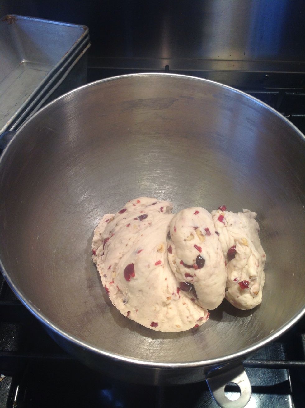 Take off of dough hook and now let it rest for 10 minutes. Cover it with a clean cloth