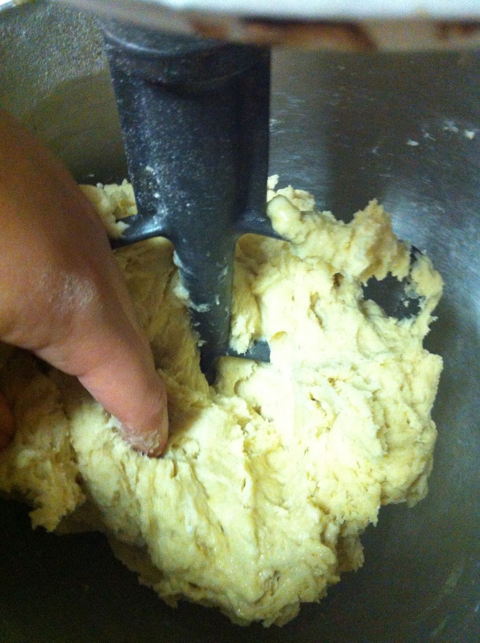 Take off of mixer, and mix again... :)